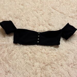 Off-Shoulder Beach Bunny bikini top.